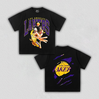 LUFFY TEE丨LAKERS X ONE PIECE-[DS]