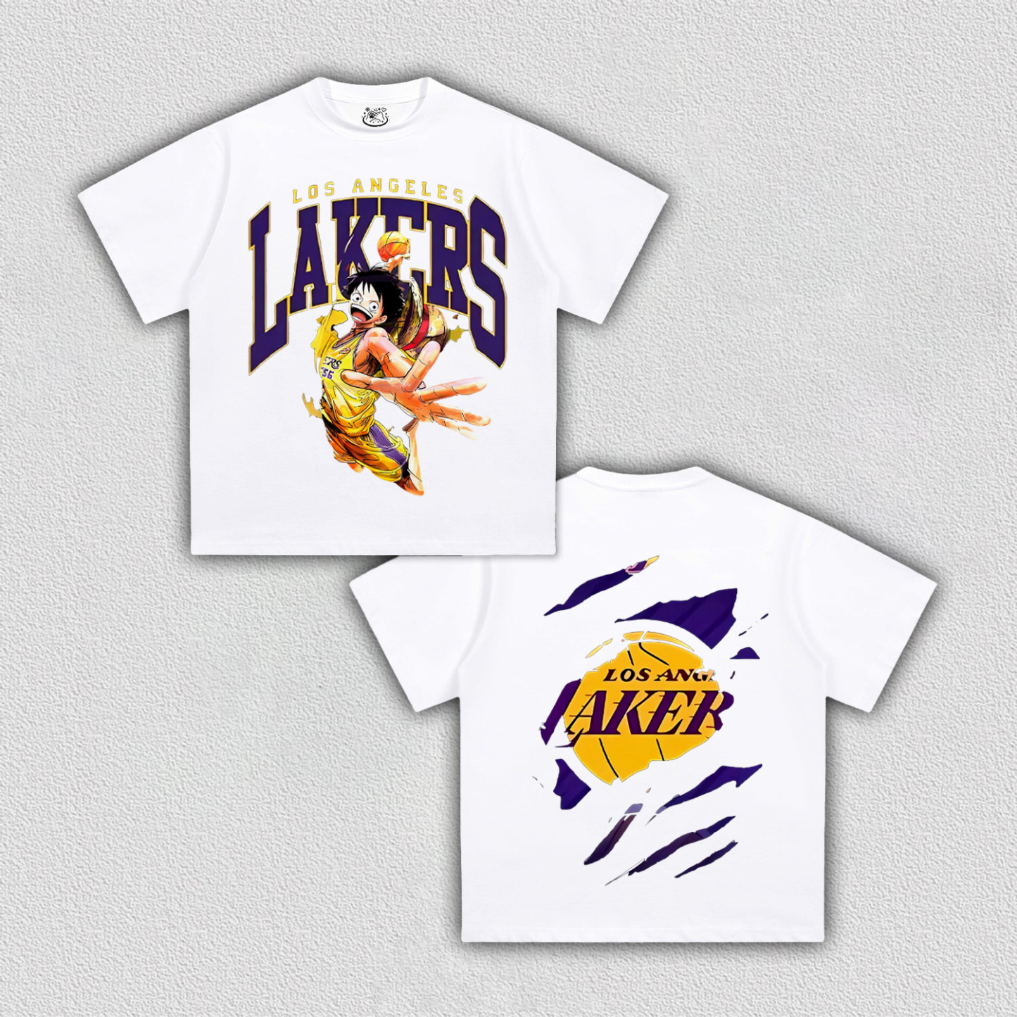 LUFFY TEE丨LAKERS X ONE PIECE-[DS]
