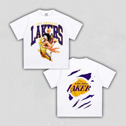 LUFFY TEE丨LAKERS X ONE PIECE-[DS]