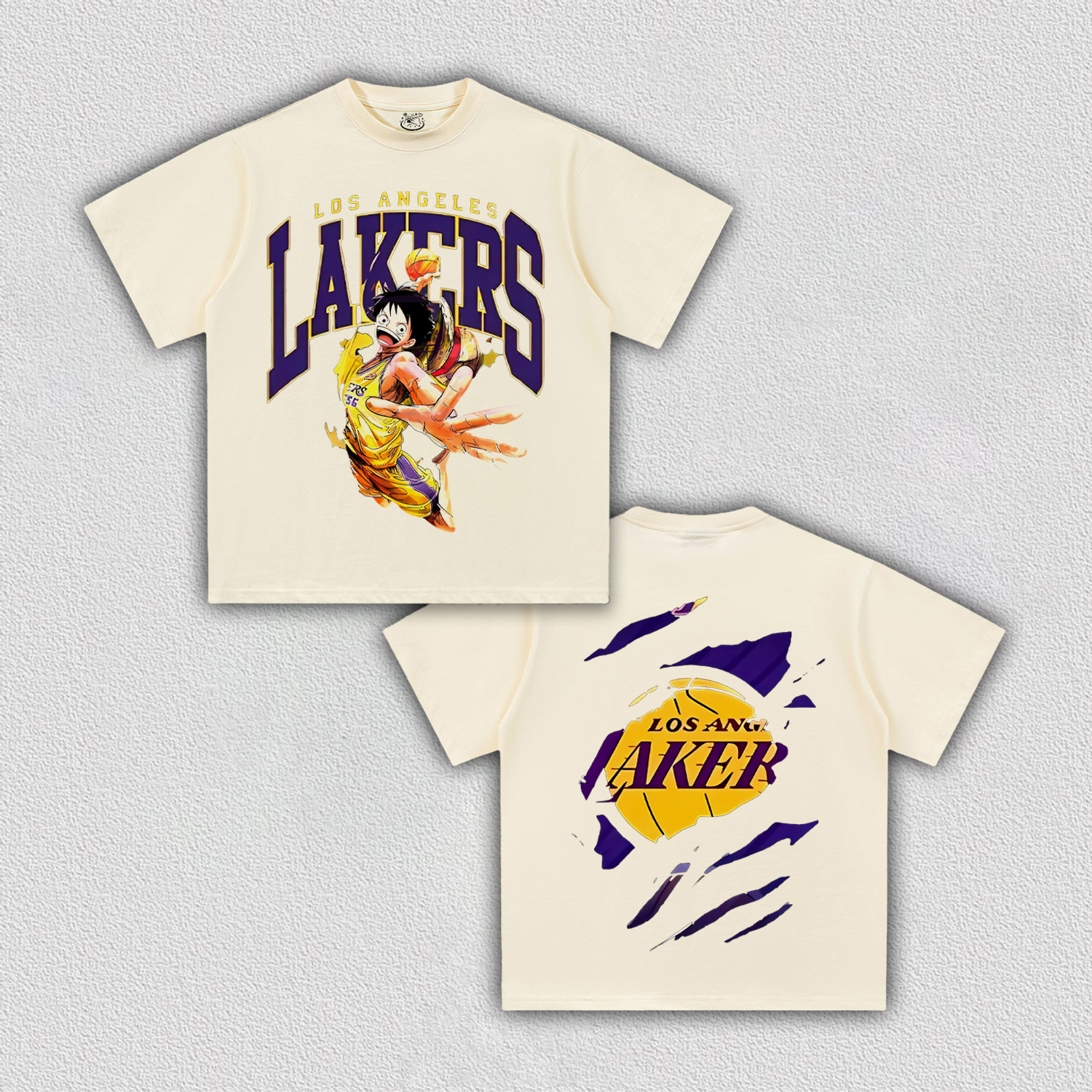 LUFFY TEE丨LAKERS X ONE PIECE-[DS]