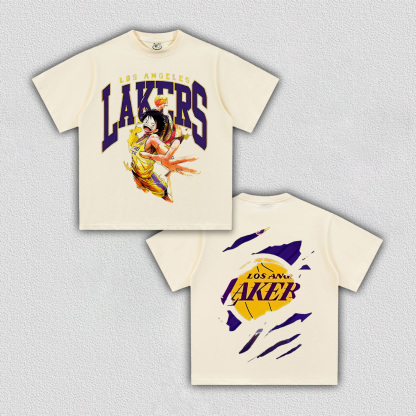 LUFFY TEE丨LAKERS X ONE PIECE-[DS]