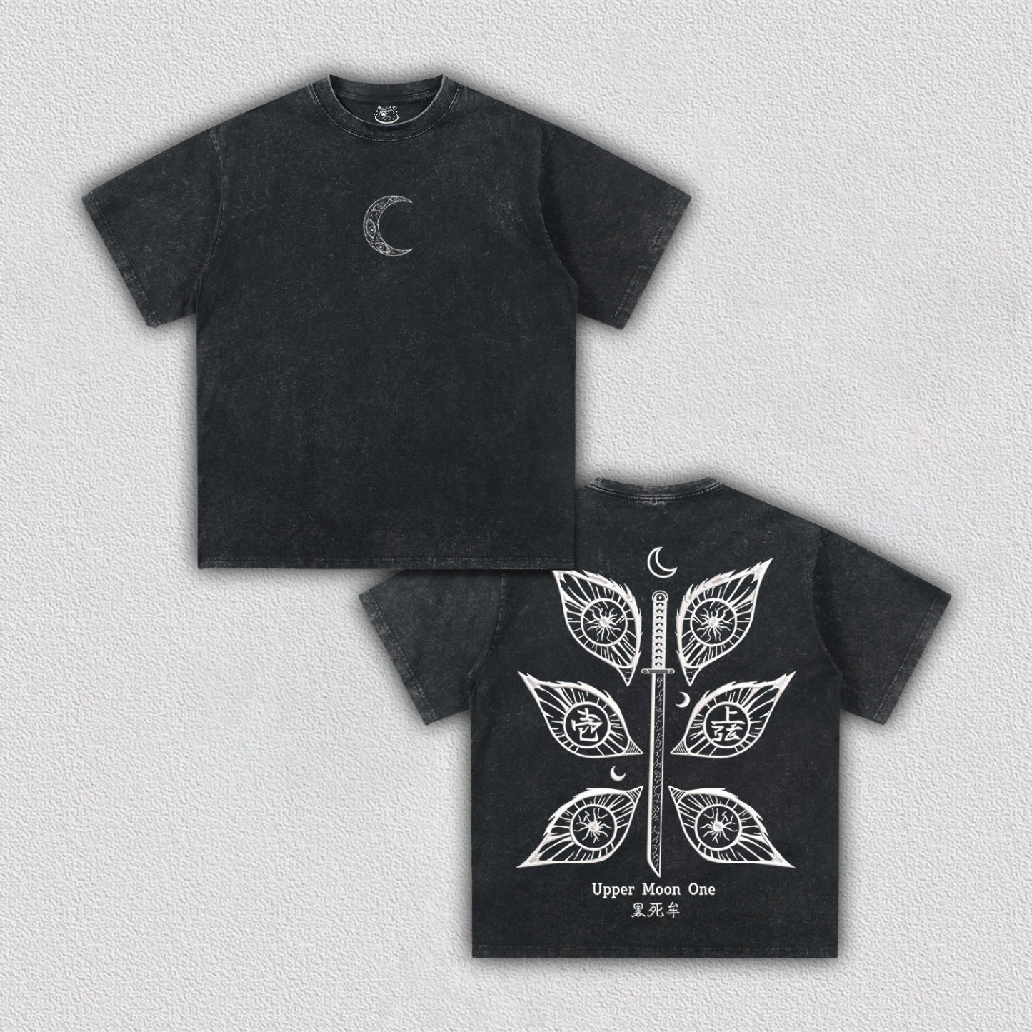 KOKUSHIBO DEMON SLAYER UNISEX WASHED T-SHIRT-[DS]