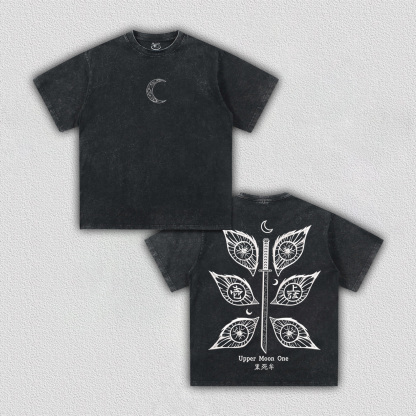 KOKUSHIBO DEMON SLAYER UNISEX WASHED T-SHIRT-[DS]