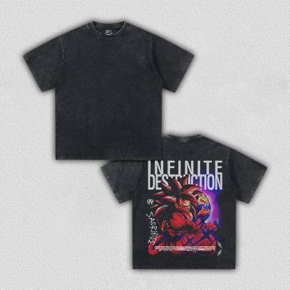 SON GOKU ANIME OVERSIZED TEE DRAGON BALL-[BACK]