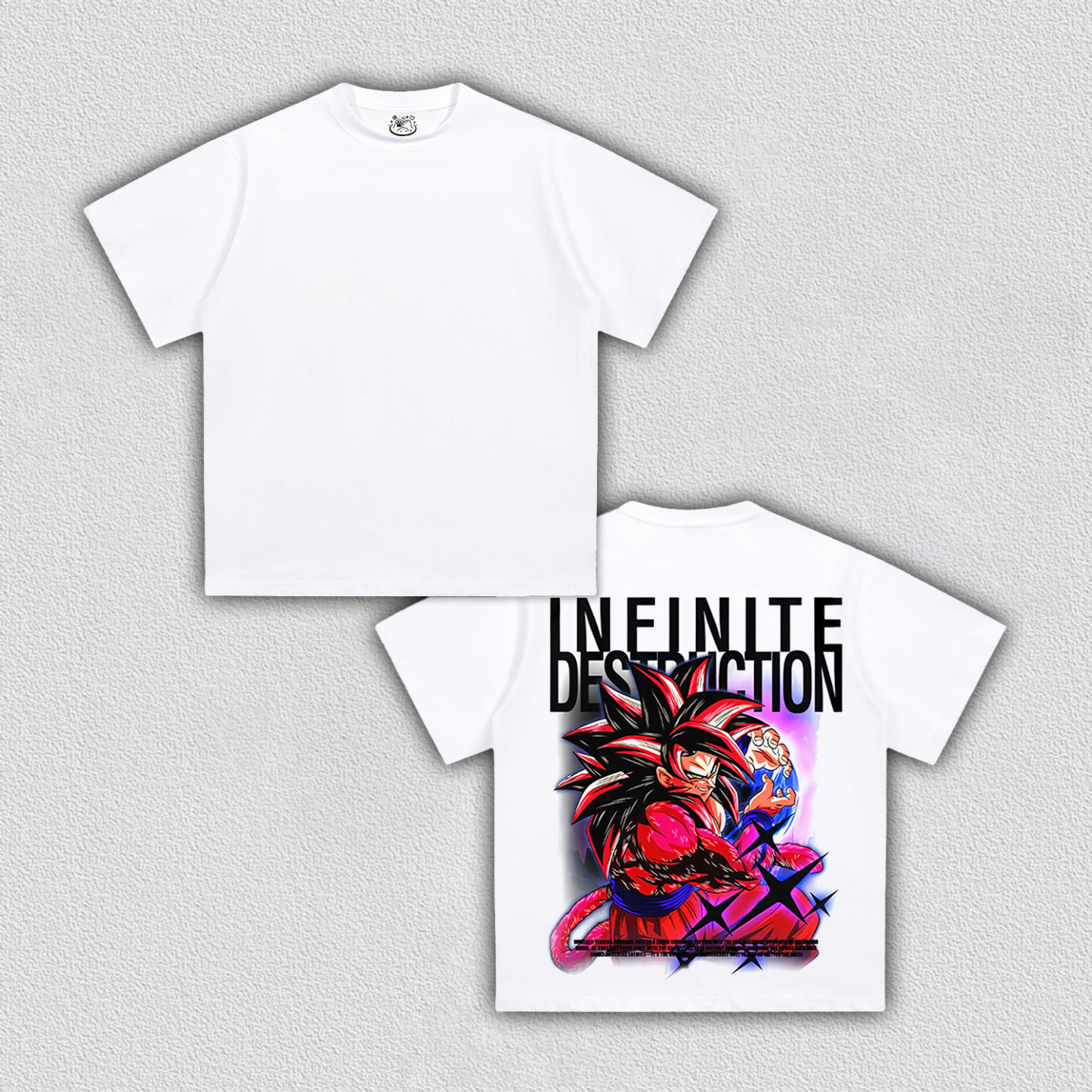 SON GOKU ANIME OVERSIZED TEE DRAGON BALL-[BACK]