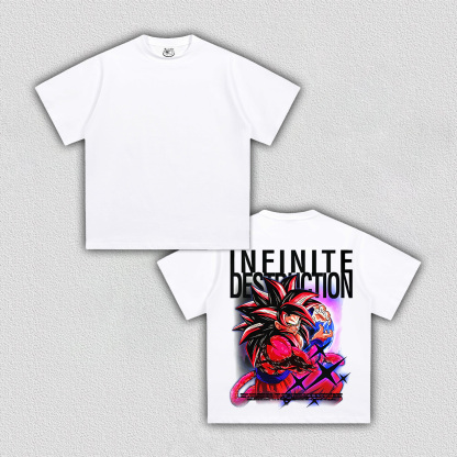 SON GOKU ANIME OVERSIZED TEE DRAGON BALL-[BACK]