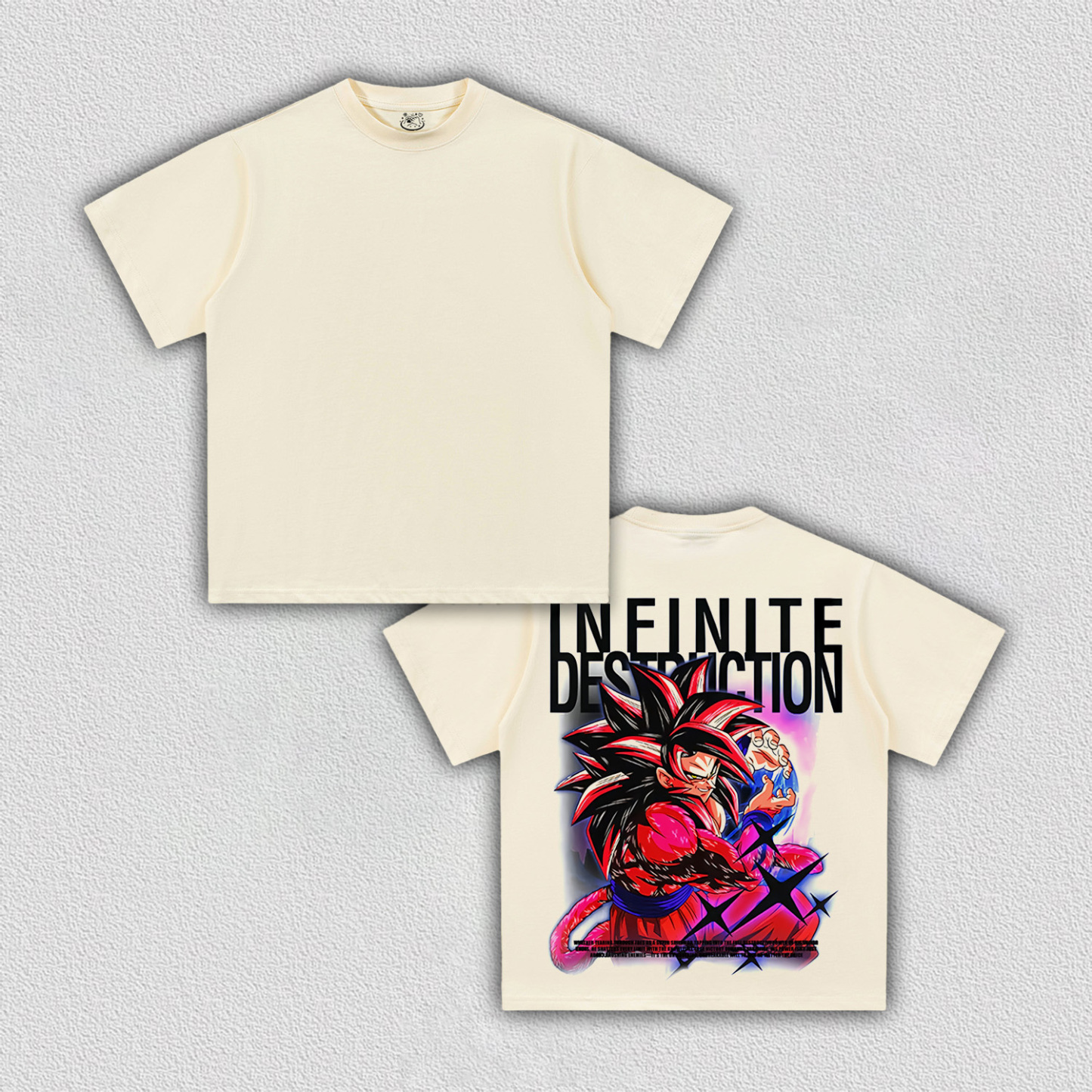 SON GOKU ANIME OVERSIZED TEE DRAGON BALL-[BACK]