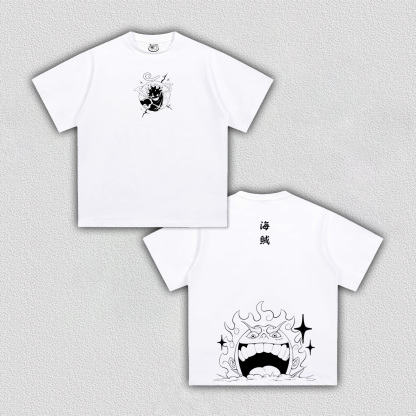 LUFFY UNISEX WASHED T-SHIRT丨ONE PIECE-[DS]