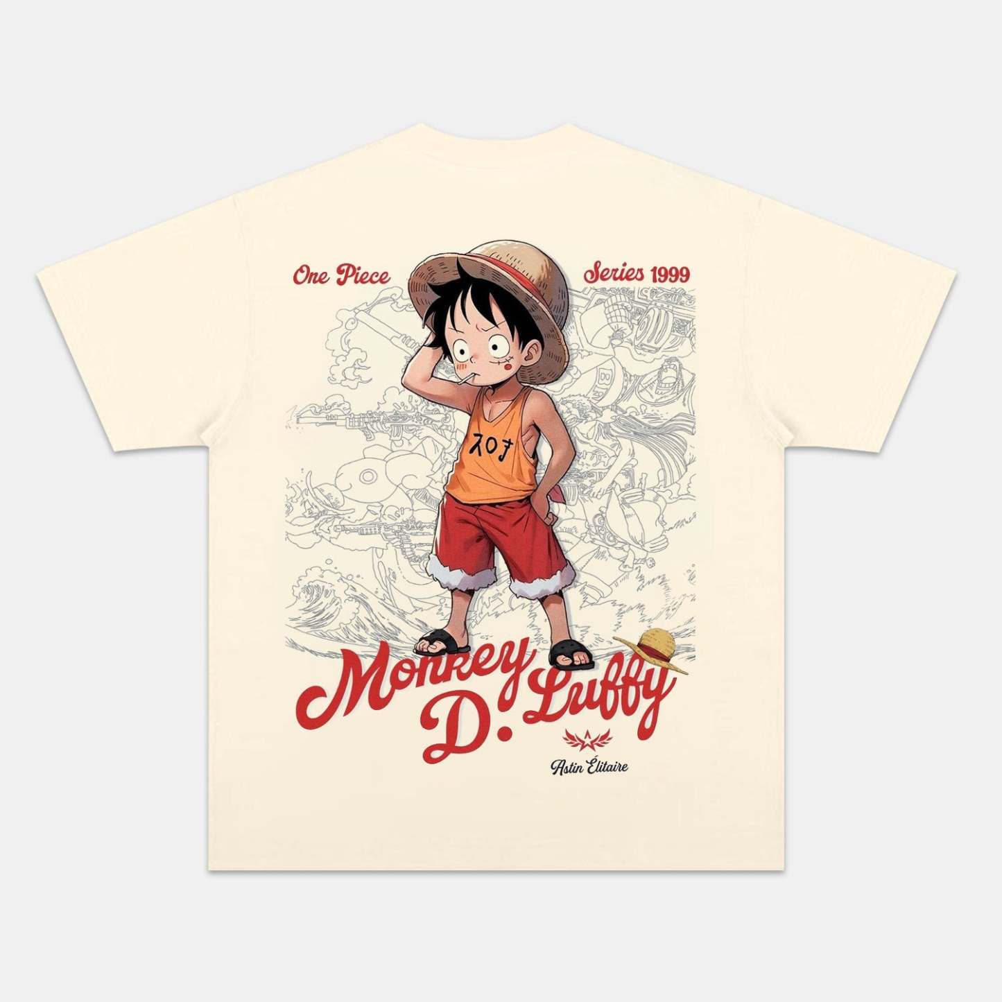 LUFFY ANIME INSPIRED VINTAGE TEE丨ONE PIECE-[BACK]