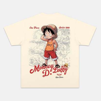 LUFFY ANIME INSPIRED VINTAGE TEE丨ONE PIECE-[BACK]