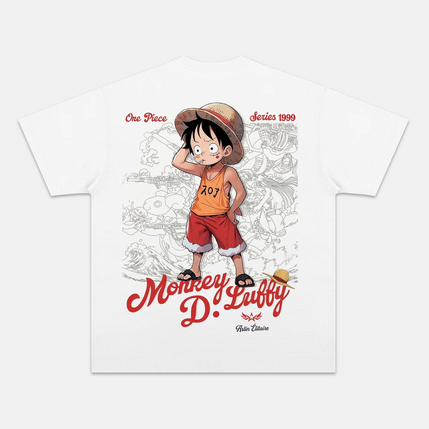 LUFFY ANIME INSPIRED VINTAGE TEE丨ONE PIECE-[BACK]