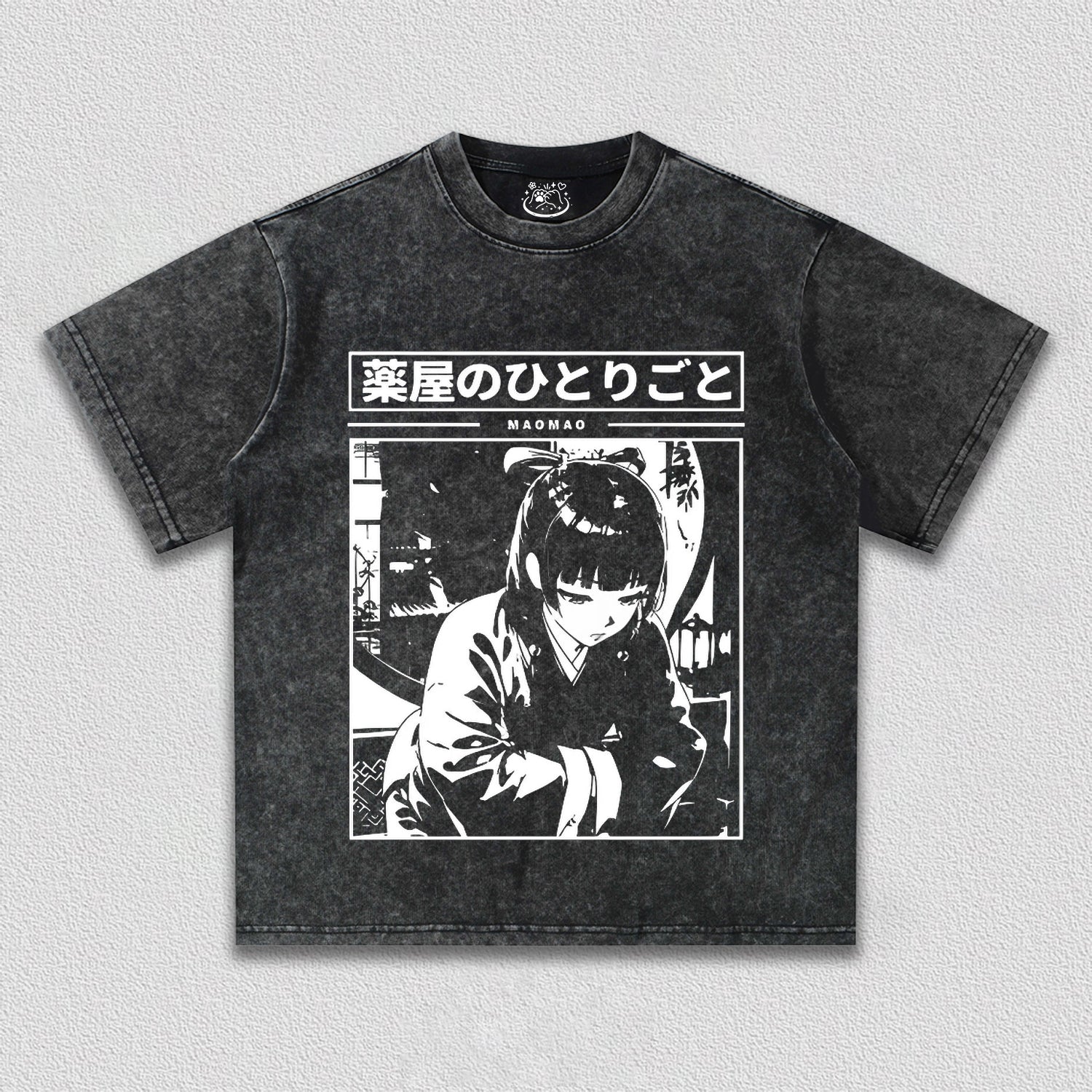 Maomao Black and White T-Shirt