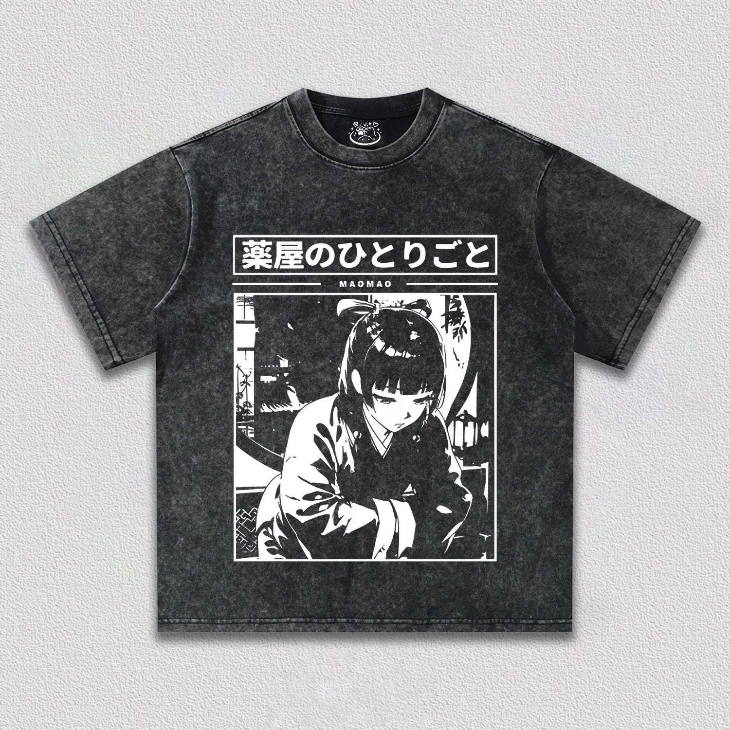 Maomao Black and White T-Shirt