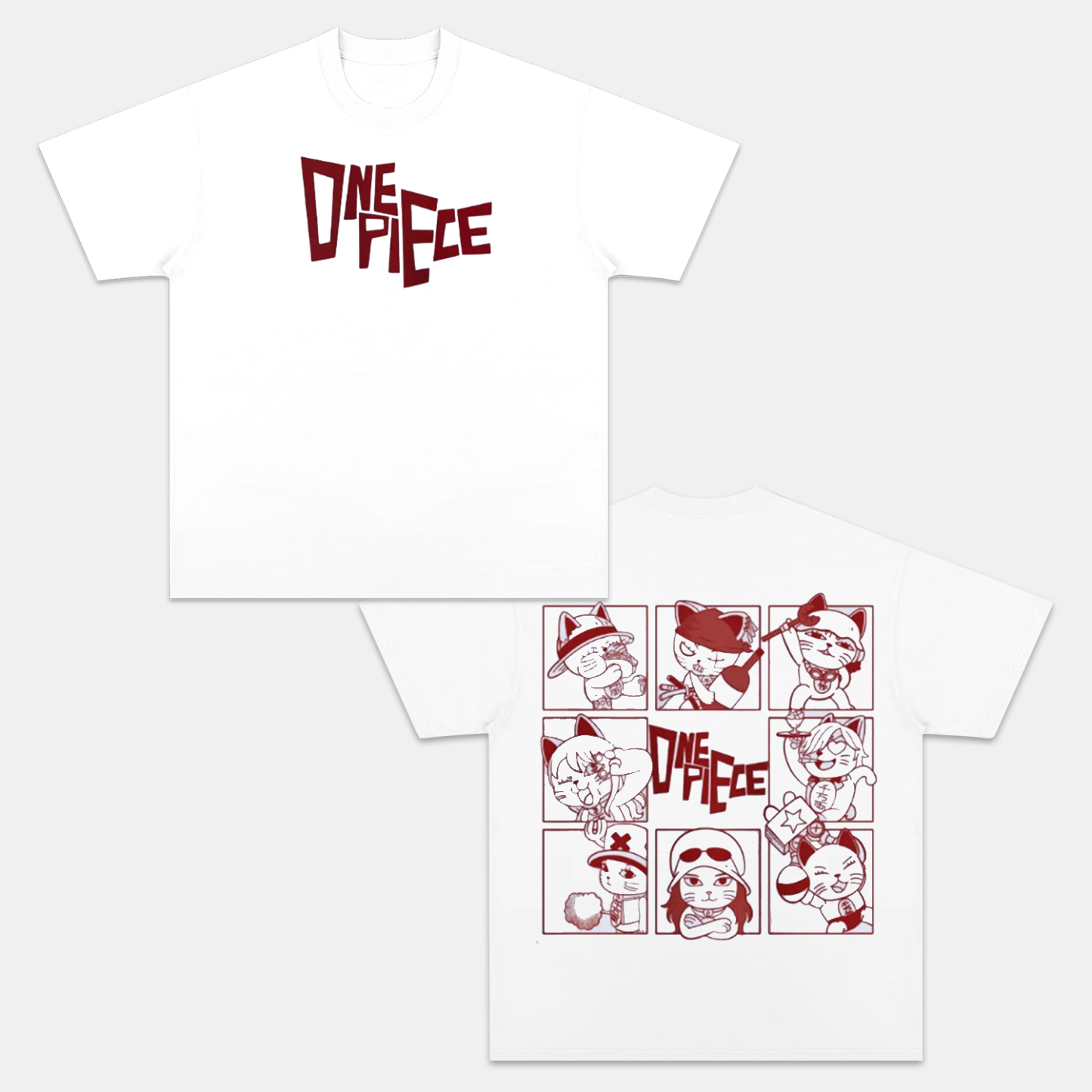 ONE PIECE X DANDADAN COTTON UNISEX CREW NECK ANIME T-SHIRT-[DS]