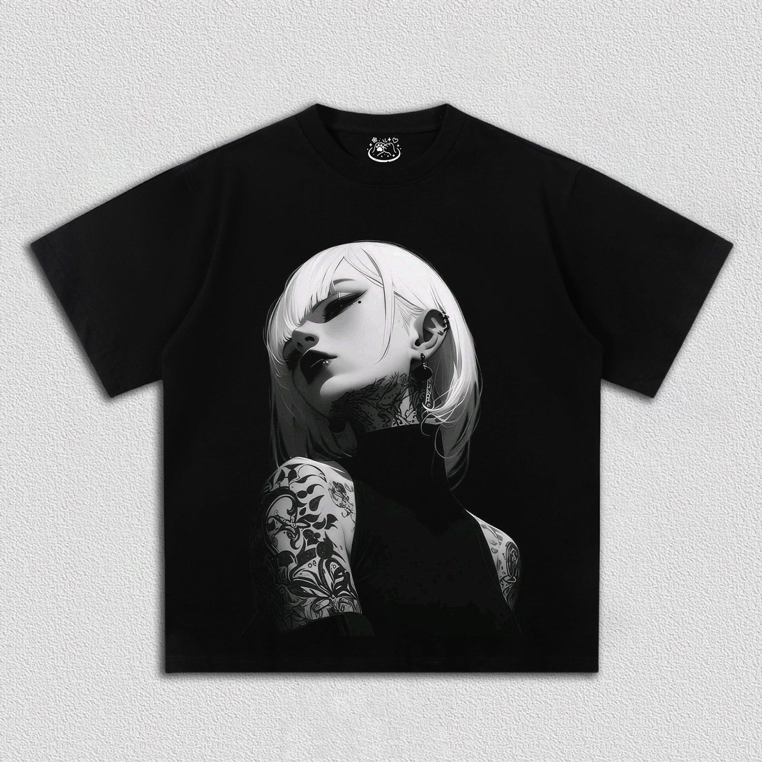 Anime Girl Tattoo T-shirt