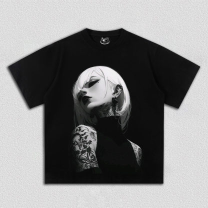 Anime Girl Tattoo T-shirt