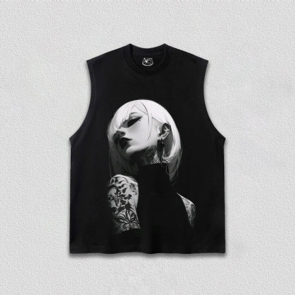 Anime Girl Tattoo T-shirt