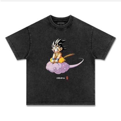 UNISEX ANIME INSPIRED VINTAGE TEE丨DRAGON BALL-[FRONT]