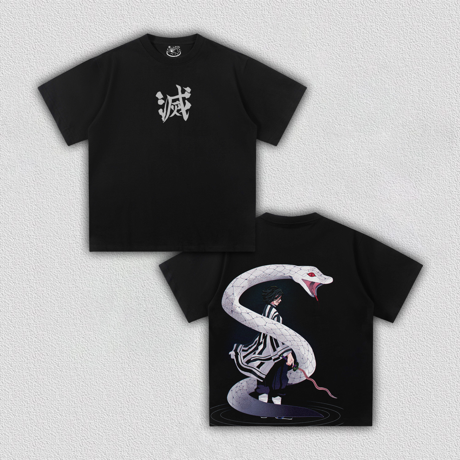 UNISEX ANIME INSPIRED VINTAGE OVERSIZED TEE丨DEMON SLAYER-[DS]