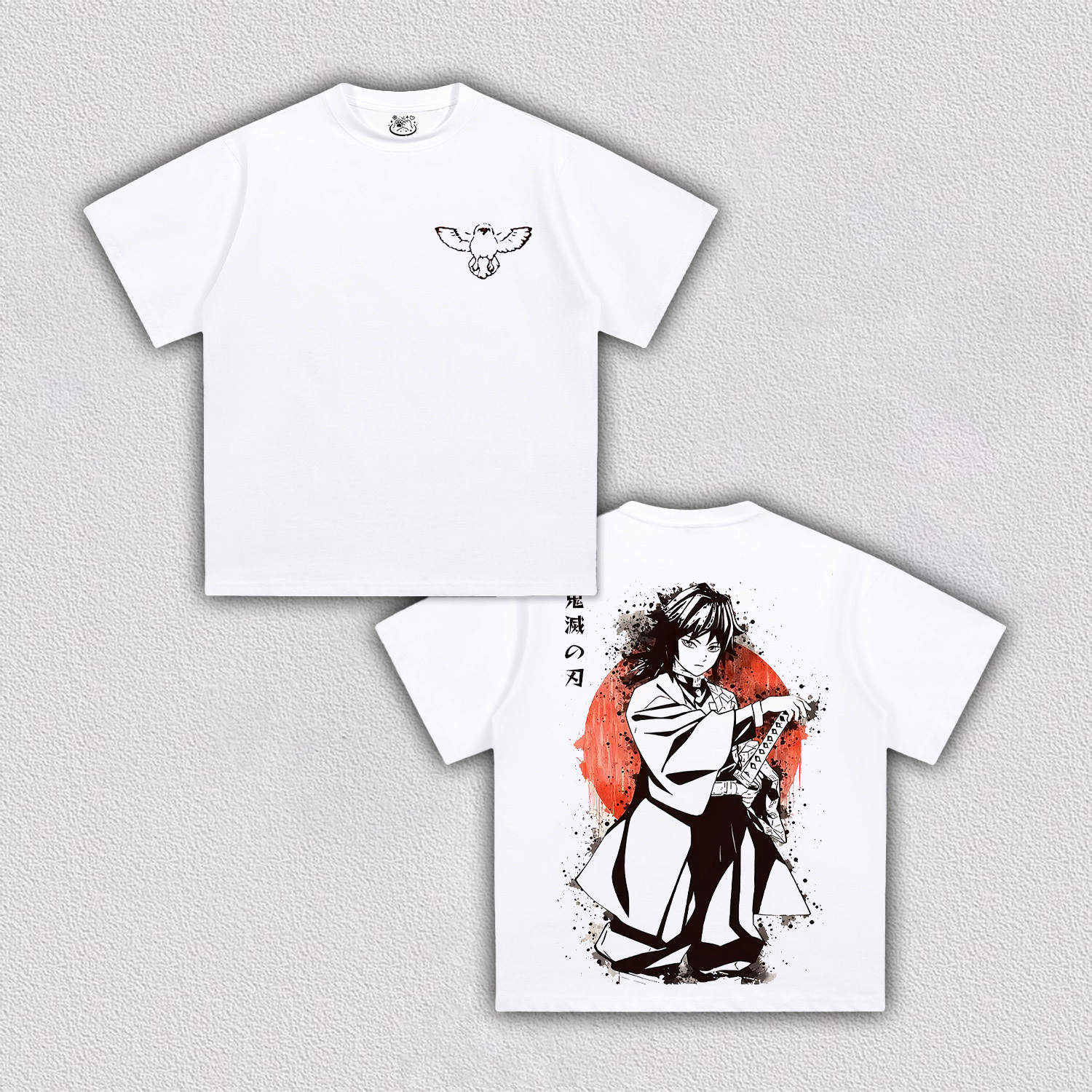 GIYUU TOMIOKA DEMON SLAYER ANIME UNISEX WASHED T-SHIRT -[DS]