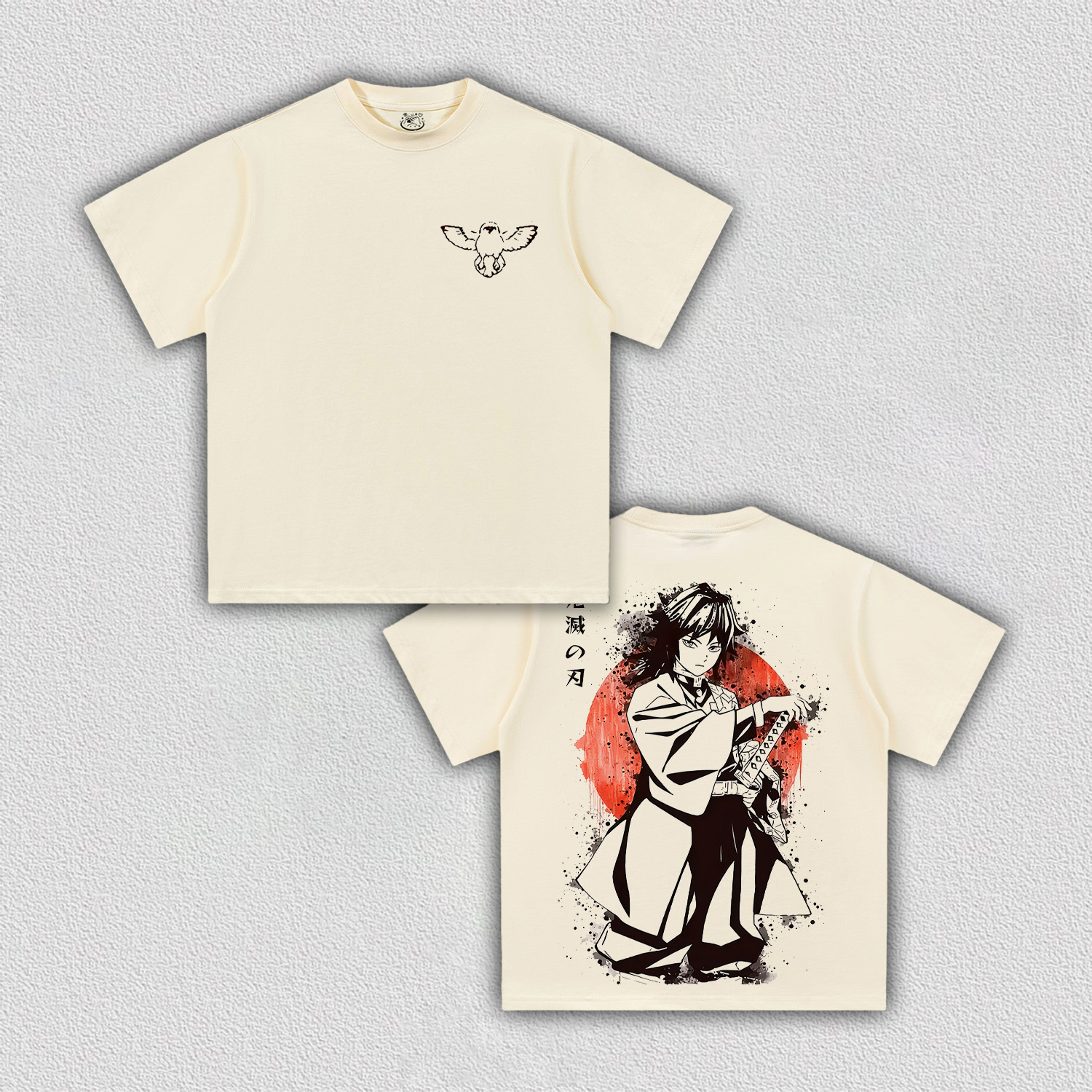 GIYUU TOMIOKA DEMON SLAYER ANIME UNISEX WASHED T-SHIRT -[DS]