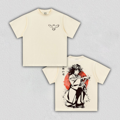 GIYUU TOMIOKA DEMON SLAYER ANIME UNISEX WASHED T-SHIRT -[DS]