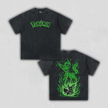 UNISEX ANIME INSPIRED VINTAGE OVERSIZED TEE丨POKÉMON-[DS]