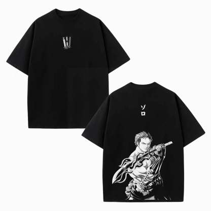 ZORO ONE PIECE UNISEX WASHED T-SHIRT-[DS]