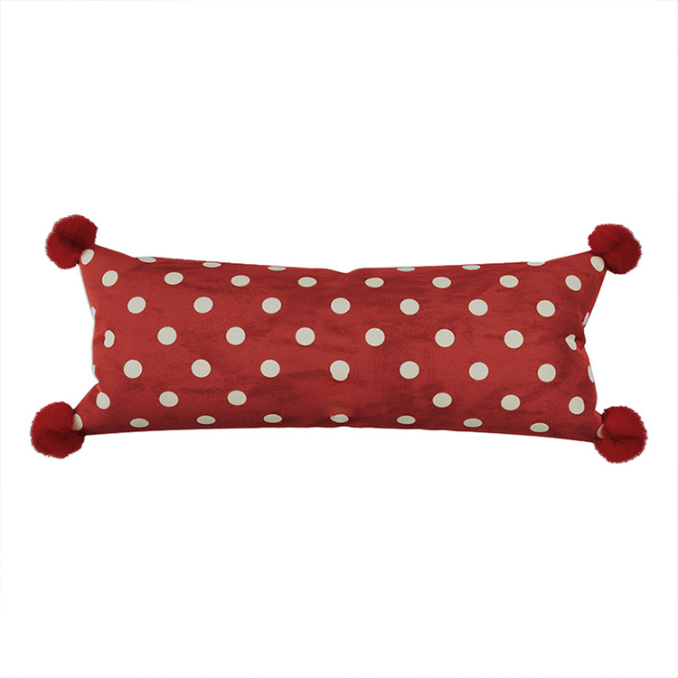 Retro polka dot long pillow