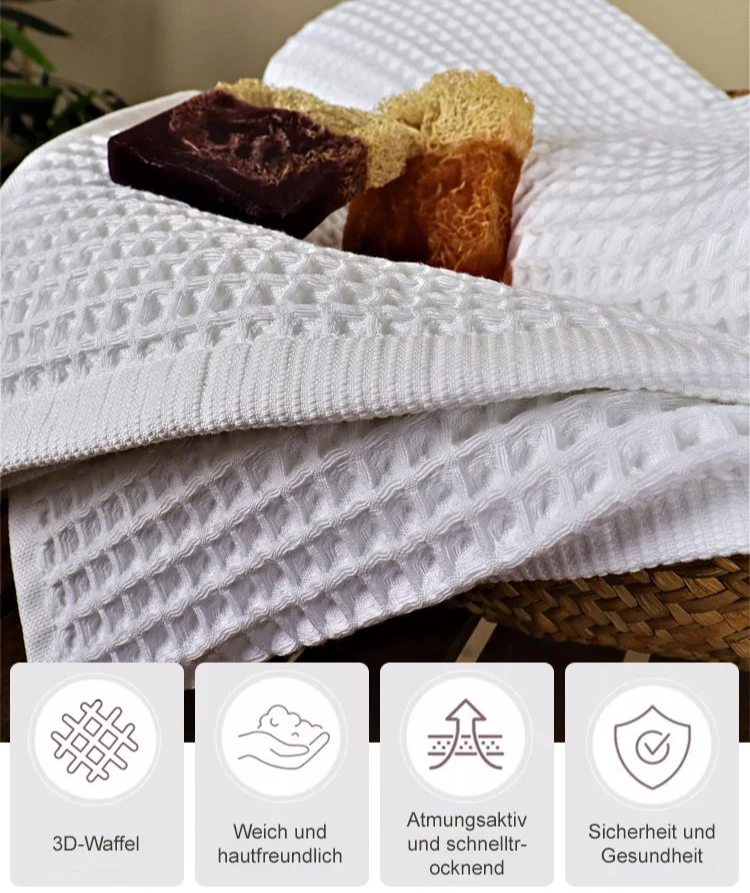 Super saugfähiges, schnell trocknendes Waffelhandtuch