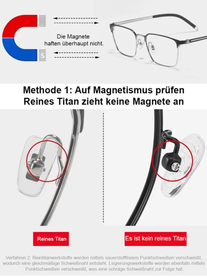 🔥【KAUF 1, BEKOMME 1 GRATIS】Lesebrille mit Titanfassung und Bifokalgläsern