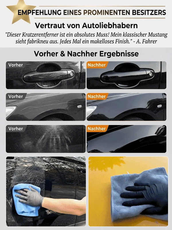 【Lackschonend】Tiefenreparatur-Pflegecreme für Autokratzern