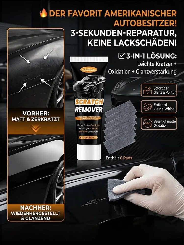 【Lackschonend】Tiefenreparatur-Pflegecreme für Autokratzern
