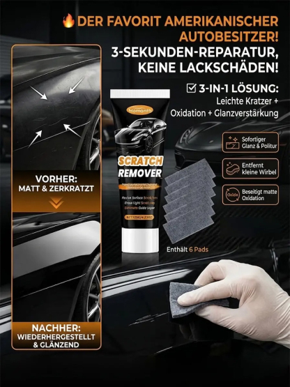 【Lackschonend】Tiefenreparatur-Pflegecreme für Autokratzern