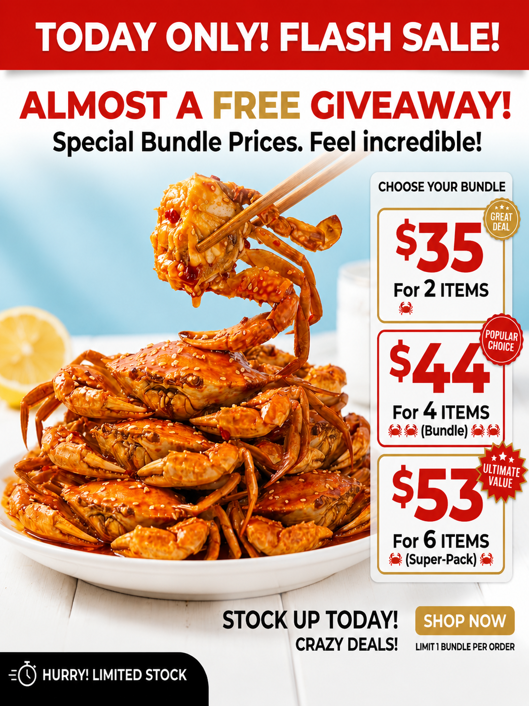 Crispy ready-to-eat small sea crab