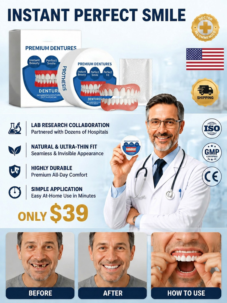 Comfortable and Aesthetic Temporary Denture Set