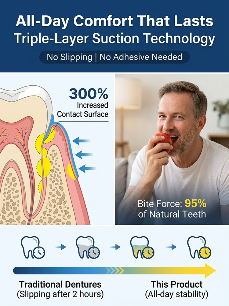 Comfortable and Aesthetic Temporary Denture Set