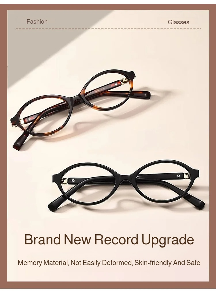 No-makeup look reading glasses in vintage style
