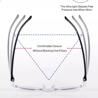 Frameless Blue Light Blocking Reading Glasses for Men and Women