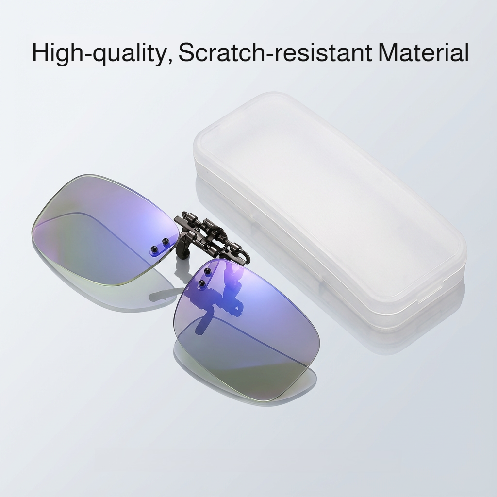 Easy-to-use anti-blue light reading glasses clip installation