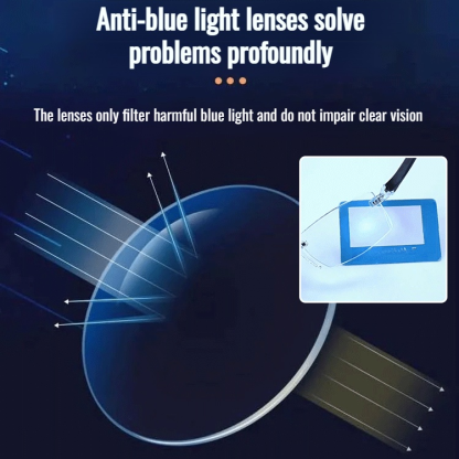 Lightweight Blue Light Blocking Progressive Reading Glasses for Seniors