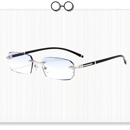 Frameless Diamond-Cut Reading Glasses