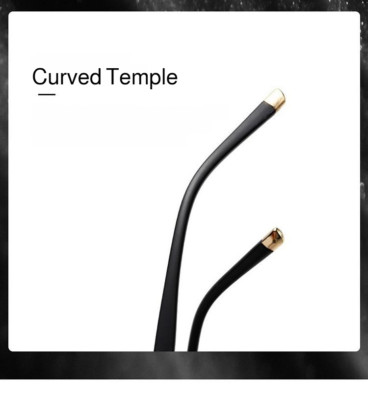 Rimless protective sunglasses with sparkling crystals