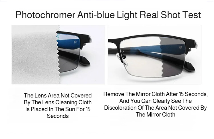 Blue light blocking technology in reading glasses