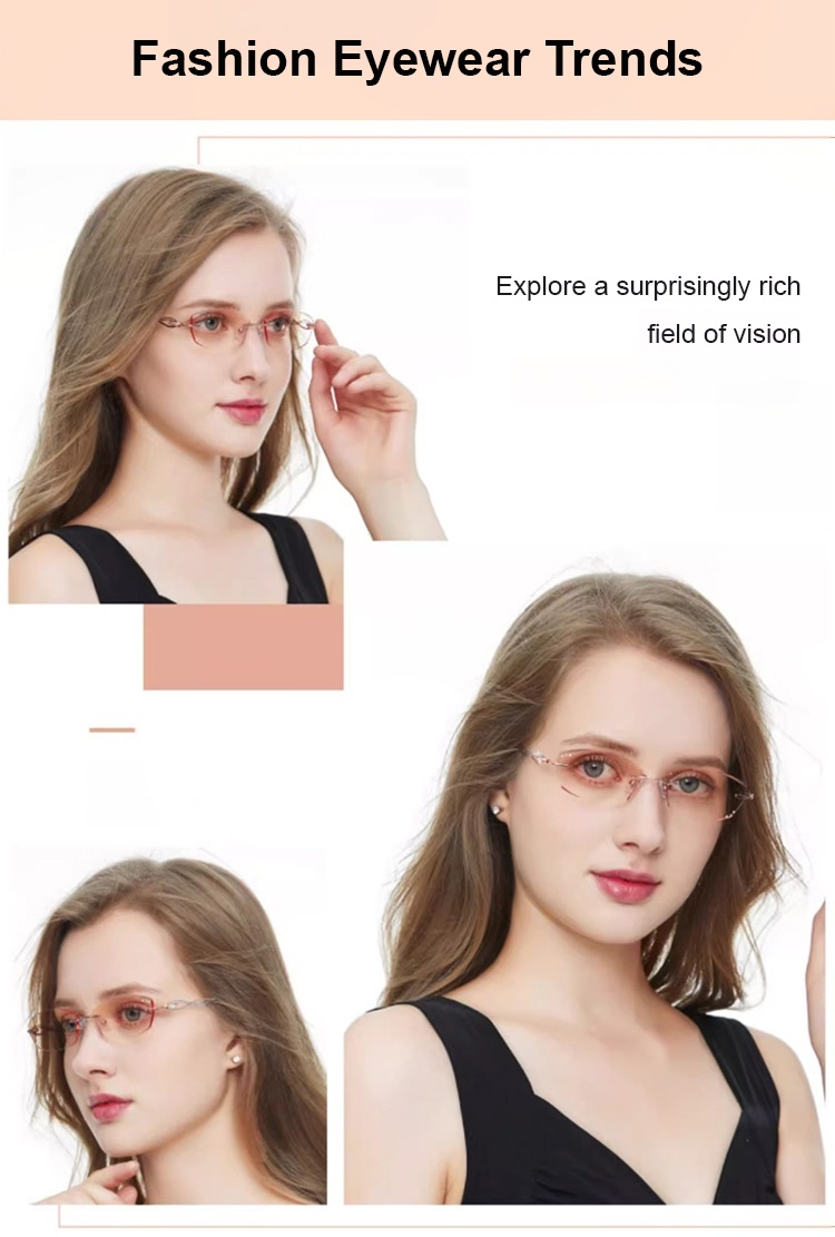 Elegant diamond-cut eyeglasses for digital eye comfort