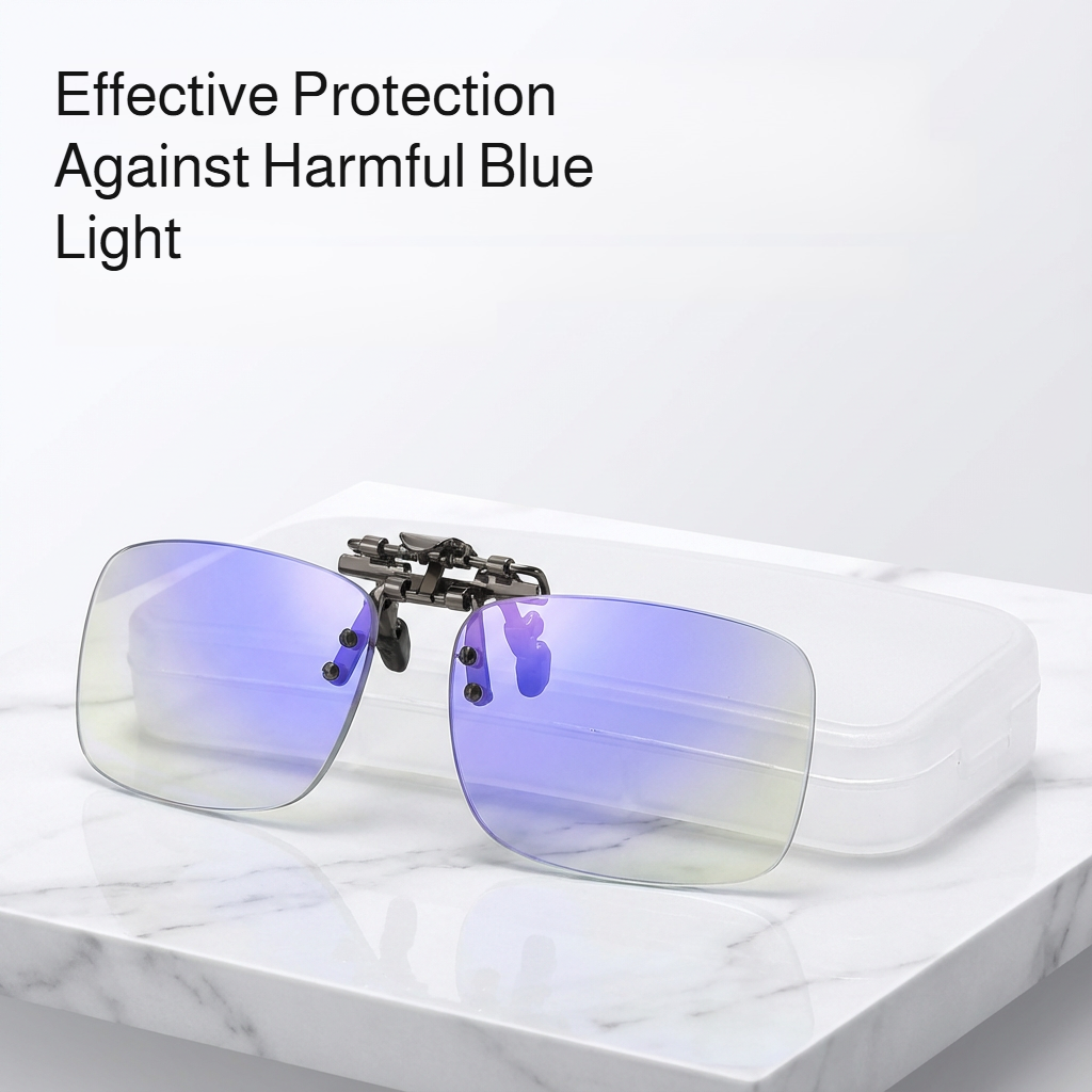 Anti-blue light reading glasses clip for men and women close-up
