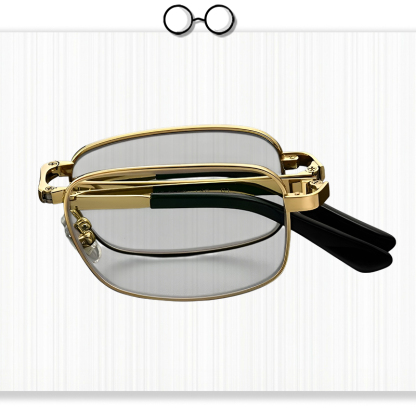 Metal Frame Resin Folding Glasses