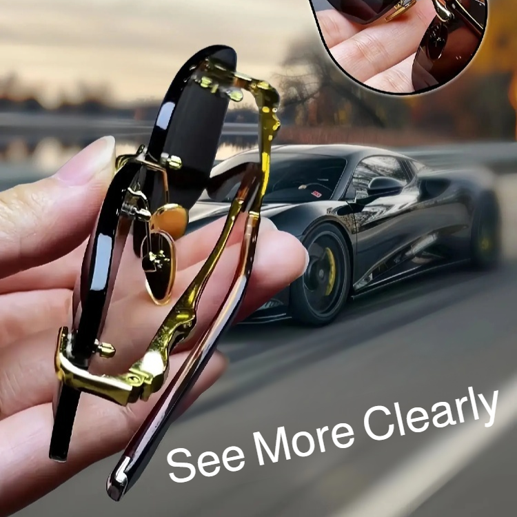 Crystal Stone Rimless Protective Sunglasses