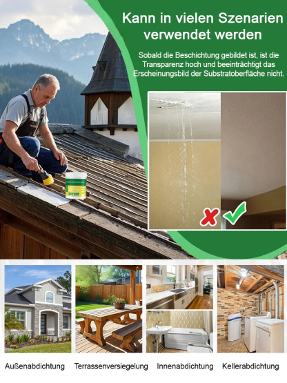 【10 Jahre Garantie】Spart teure Handwerkerkosten – einfach auftragen, dringt tief ein, stoppt Lecks in 3 Stunden