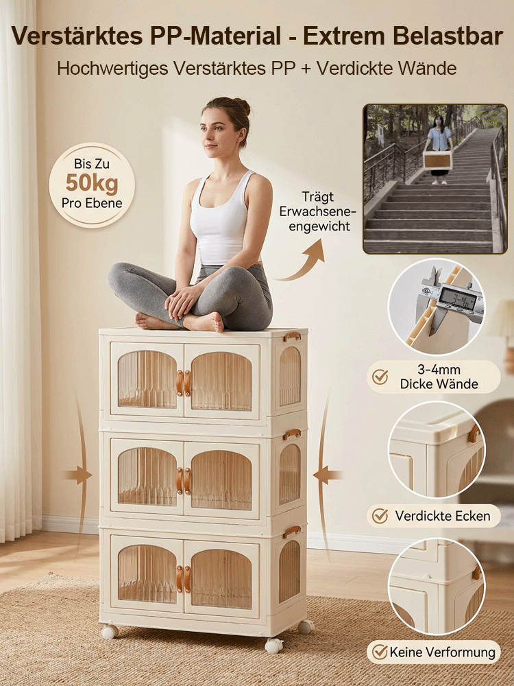 Multifunktionaler, tragbarer, faltbarer Aufbewahrungsschrank